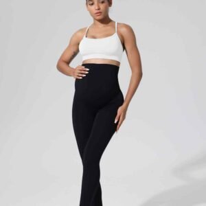 Leggings acampanados de cintura alta con entrecruzamiento