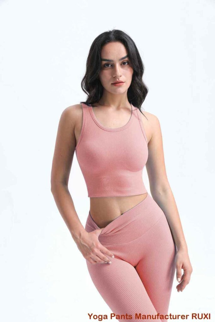 Top de yoga rosa para mujer ropa deportiva Ruxi py722