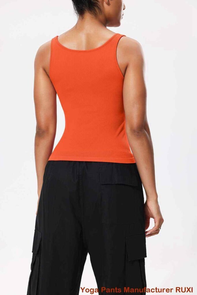 Leggings de cintura alta con vuelo rojo Ruxi py191