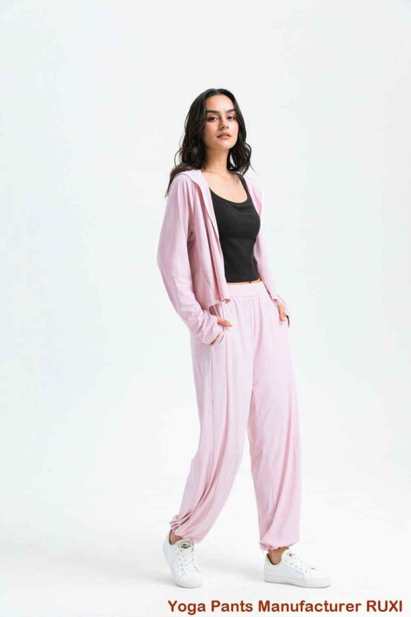 Pantalones de yoga de color gris jaspeado Ruxi py919